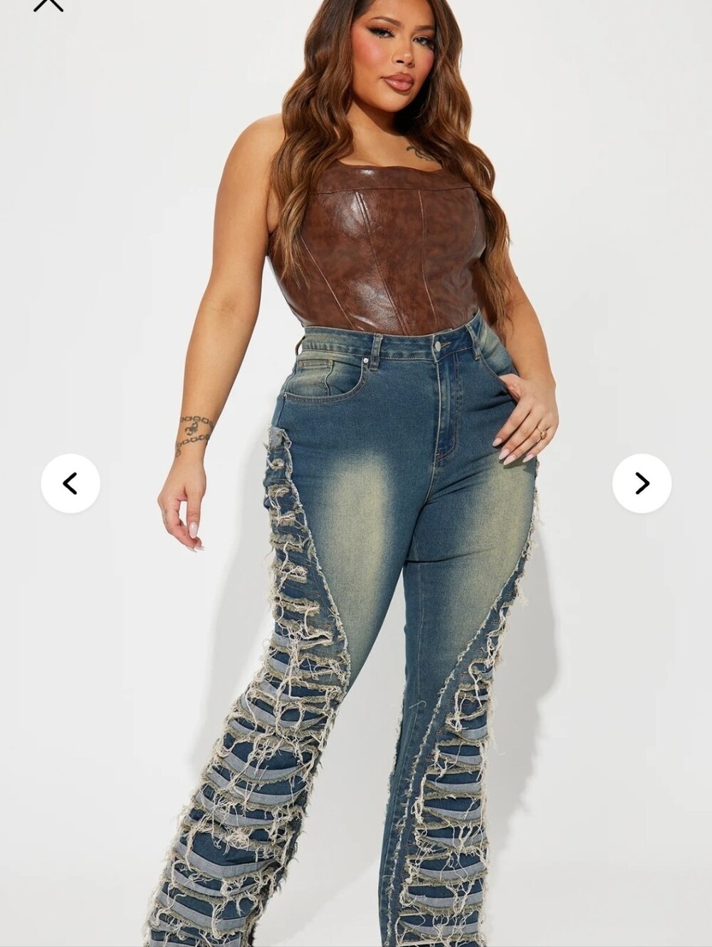 NEW!!! Women’s Distressed Flare Jeans - Blue